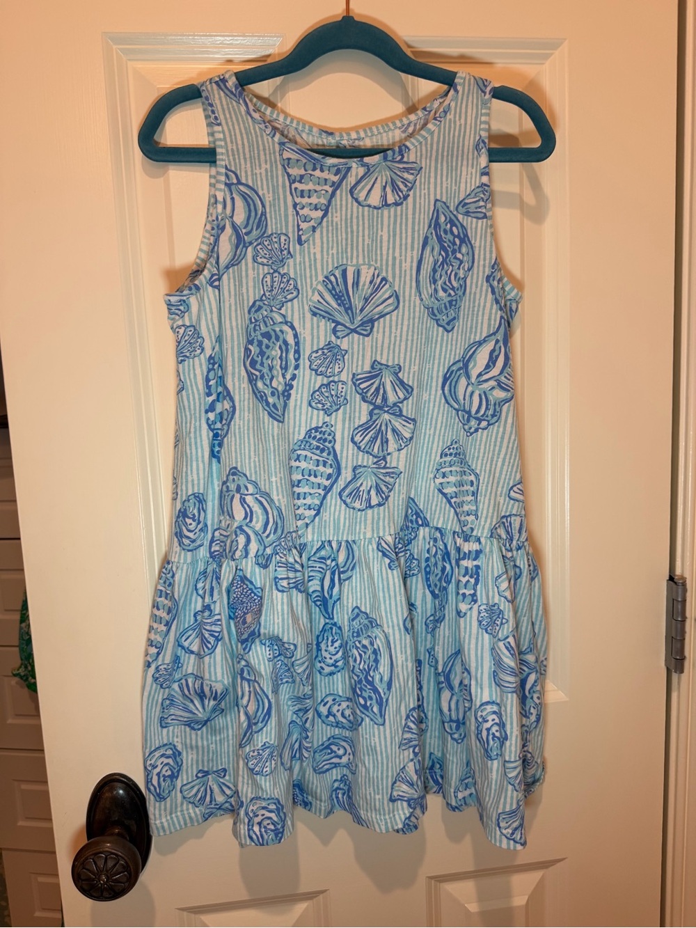 Lilly Pulitzer Girls Mini Dixi Dress - FRESH WATER BLUE COOL AS SHELL